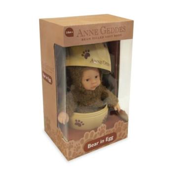 ANNE GEDDES Baby Puppe Bär im Ei, schokobraun -23cm-